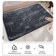 Leaf pattern memory foam bath mat, view 8 - MRSLM