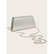 shiny striped pu leather evening clutch, view 6 - MRSLM
