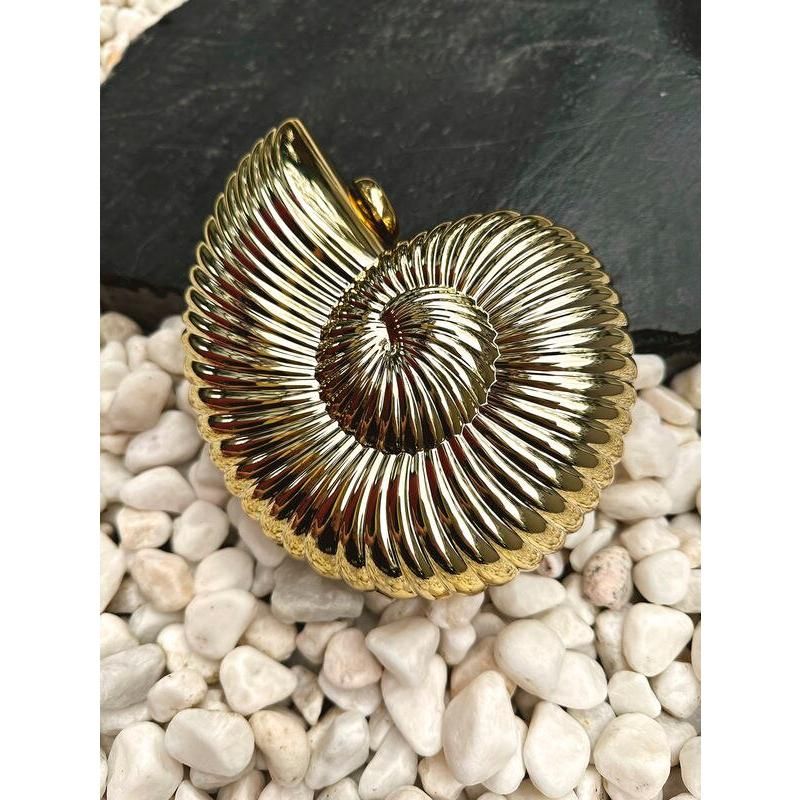 acrylic conch evening clutch, view 8 - MRSLM