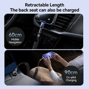 60w usb type c pd spring car charging cable, view 8 - MRSLM