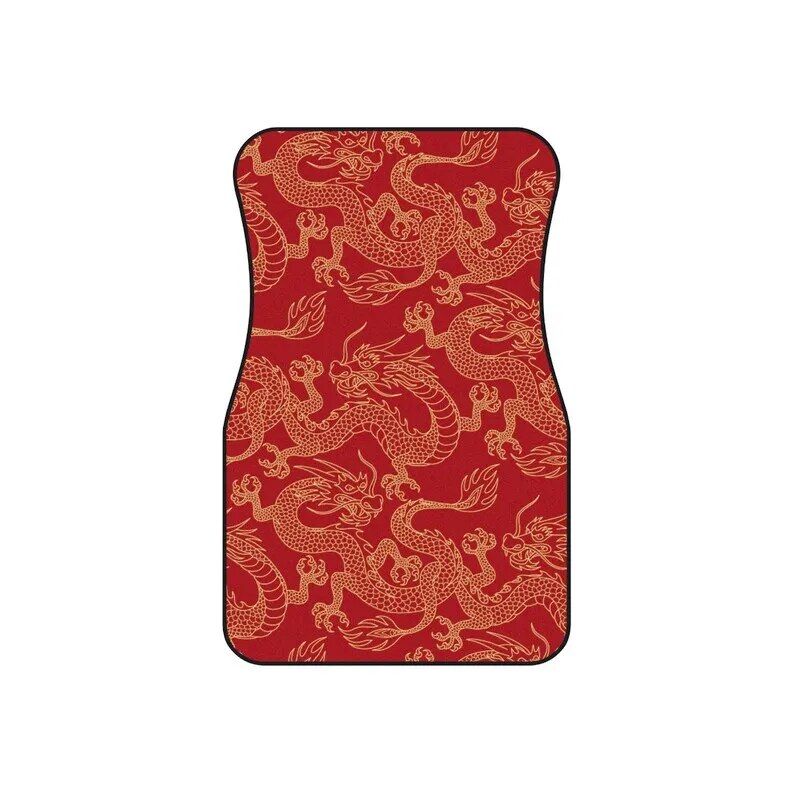 red dragon print car floor mats, view 6 - MRSLM