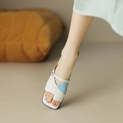 women's leather summer slippers, view 30 - MRSLM