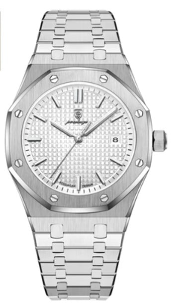 men's luminous calendar quartz watch, view 4 - MRSLM