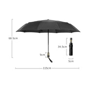 large automatic windproof umbrella with carbon fiber handle, view 10 - MRSLM