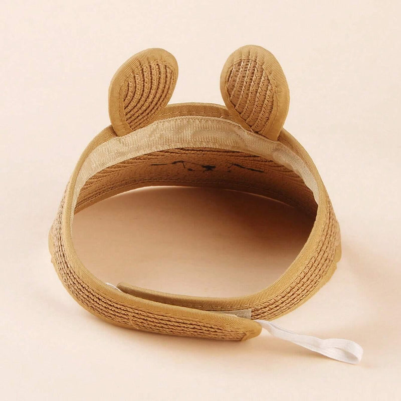 kids rabbit straw hat, view 9 - MRSLM