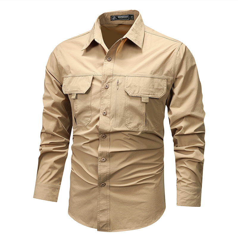 Retro workwear overshirt, view 7 - MRSLM
