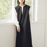 Women's V-neck sleeveless waistcoat dress - MRSLM