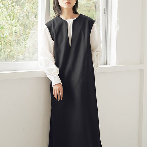 Women's V-neck sleeveless waistcoat dress - MRSLM