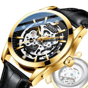 men's hollow luminous automatic watch, view 4 - MRSLM