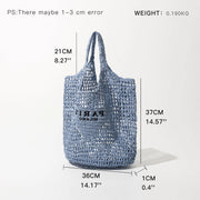plaited raffia straw bucket bag, view 14 - MRSLM