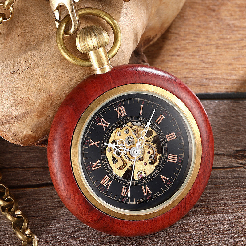 retro mechanical pocket watch, view 10 - MRSLM