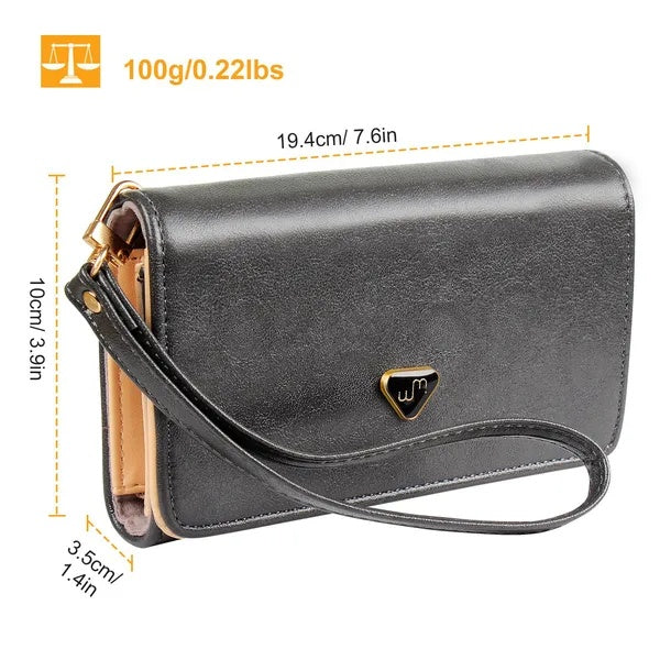 women's wristlet wallet pu leather, view 2 - MRSLM