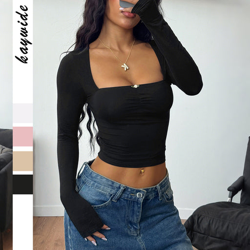 solid color long sleeve bottoming shirt - MRSLM