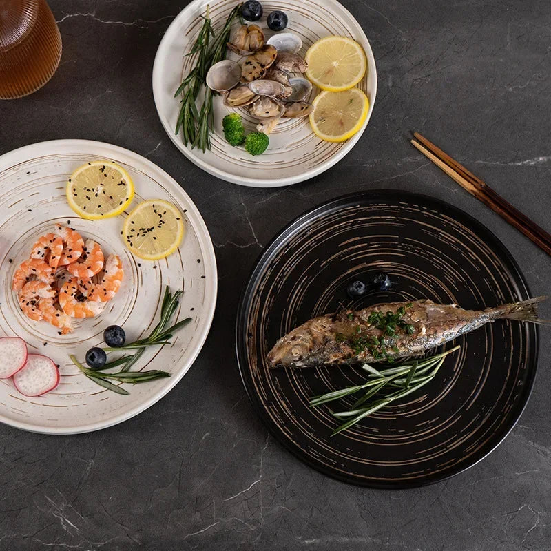 retro ceramic western style plate, view 7 - MRSLM