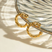 gold plated twine round ear clip, view 4 - MRSLM
