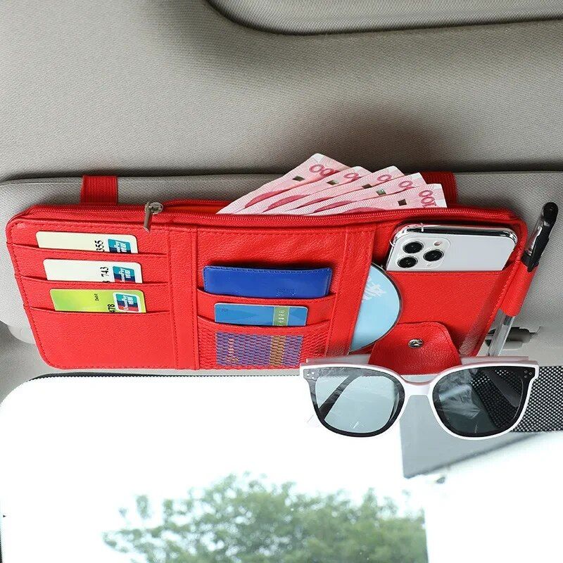 car sun visor organizer with pen holder, view 6 - MRSLM