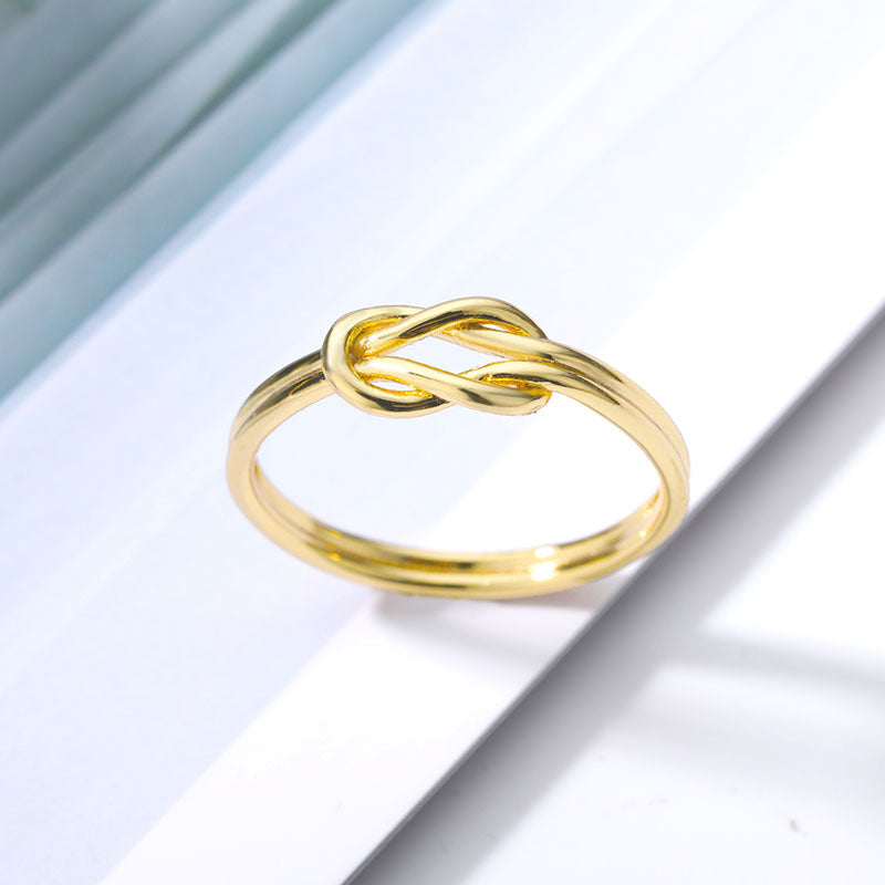 stainless steel gold twist ring, view 9 - MRSLM