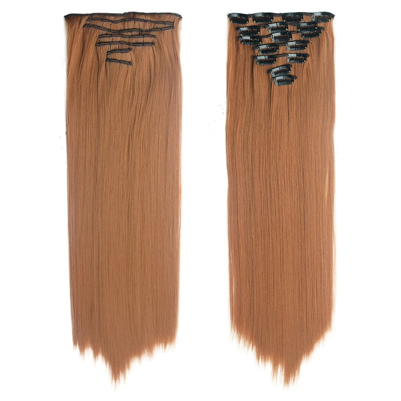 long wavy ombre clip-in hair extensions, view 10 - MRSLM