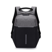 reflective men's backpack with lock, view 11 - MRSLM