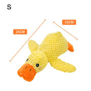duck shape quacking dog toy, view 4 - MRSLM