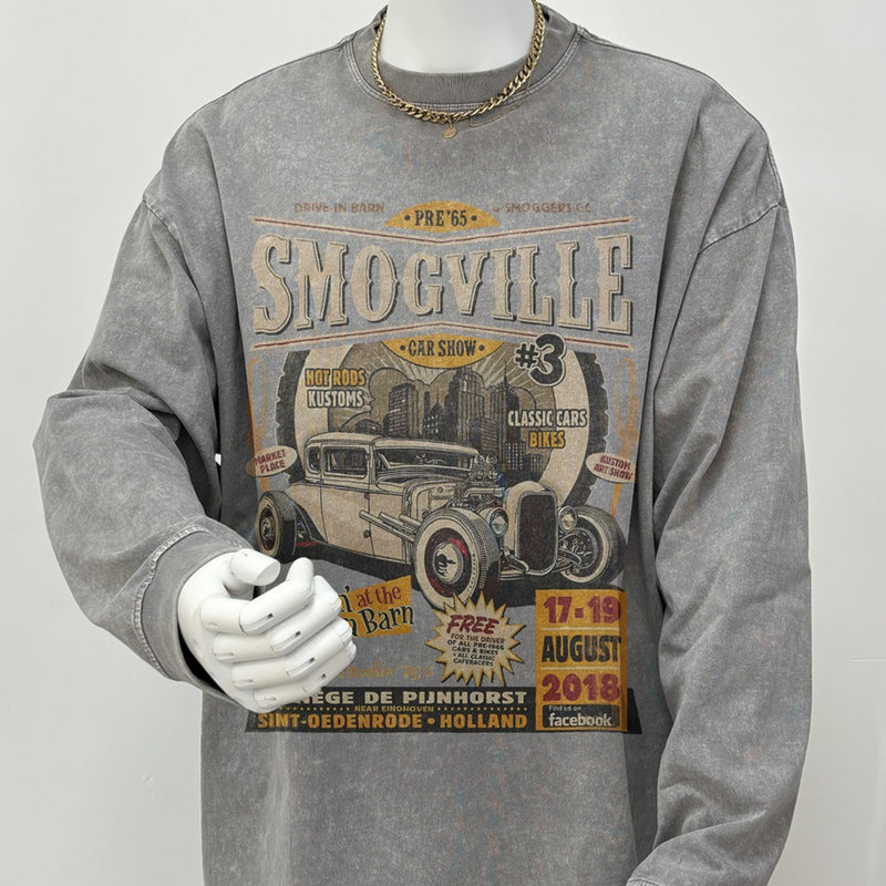american retro cotton long sleeve top - MRSLM