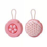 flower pattern silicone shampoo brush, view 2 - MRSLM