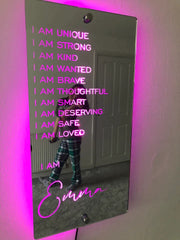 personalized name mirror light, view 11 - MRSLM