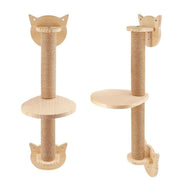 wall-mounted multi-level cat tree with hammock - MRSLM