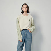 contrast color patchwork pullover - MRSLM