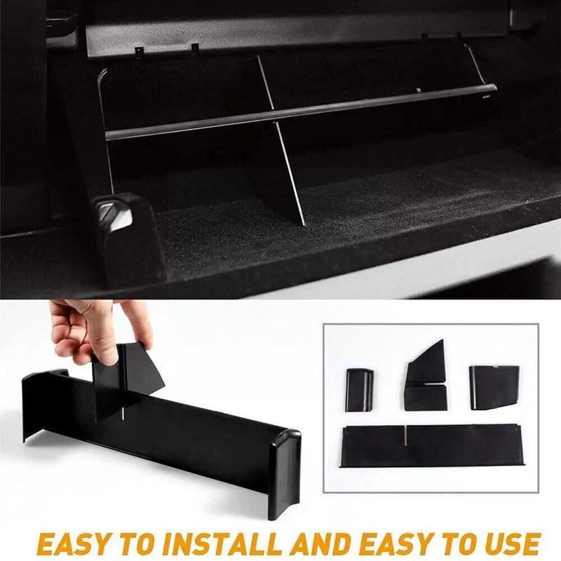 layered glove box organizer for model 3 and y, view 4 - MRSLM