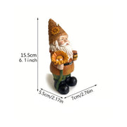 sunflower gnome resin garden statue, view 6 - MRSLM