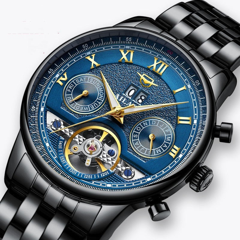 men's sun moon stars automatic watch, view 2 - MRSLM