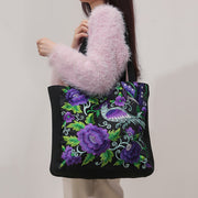 phoenix embroidered shoulder bag, view 6 - MRSLM