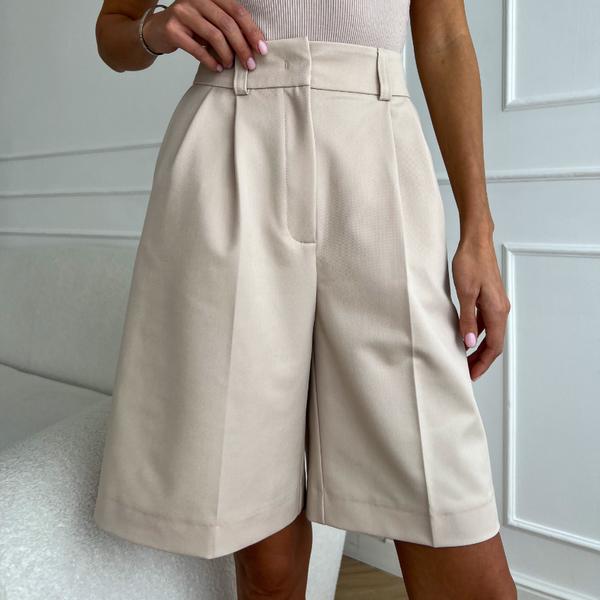 high waist wide leg shorts, view 3 - MRSLM