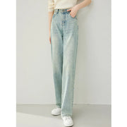 high waist wide leg denim pants, view 3 - MRSLM