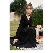 black knitted smocked midi dress, view 6 - MRSLM