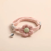 adjustable cat collar with flower and bell, view 10 - MRSLM