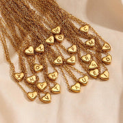 gold plated love letter necklace, view 5 - MRSLM