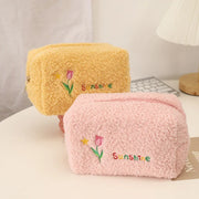 cute embroidered flowers cosmetic bag, view 8 - MRSLM