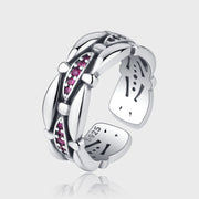 fine sterling silver zircon ring, view 4 - MRSLM