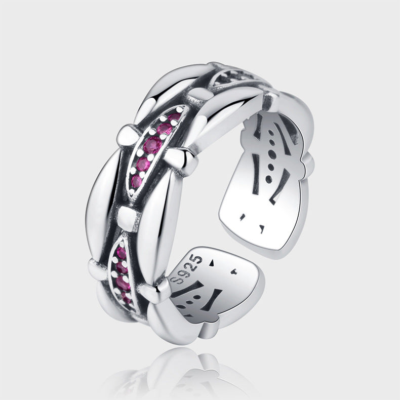 fine sterling silver zircon ring, view 4 - MRSLM