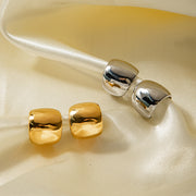 gold plated minimalist smooth ear clip, view 5 - MRSLM