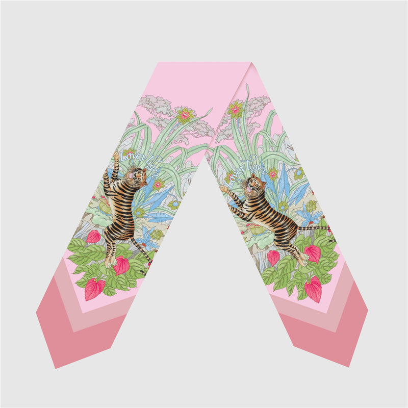 women's silk skinny scarf, view 14 - MRSLM