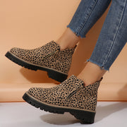 Women's suede chunky side-zip ankle boots, view 7 - MRSLM
