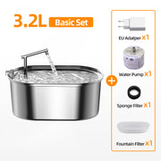 stainless steel pet water fountain, view 3 - MRSLM
