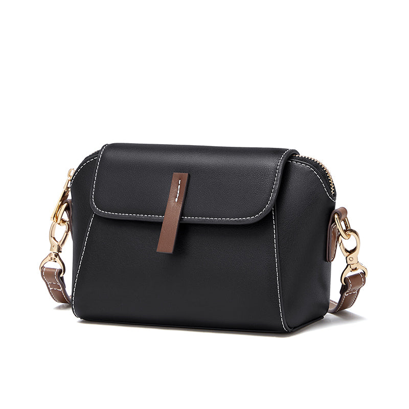 Small square leather crossbody bag, view 10 - MRSLM