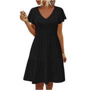 women's pleated layered dress, view 9 - MRSLM