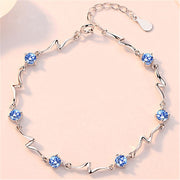 blue crystal lightning bracelet, view 4 - MRSLM
