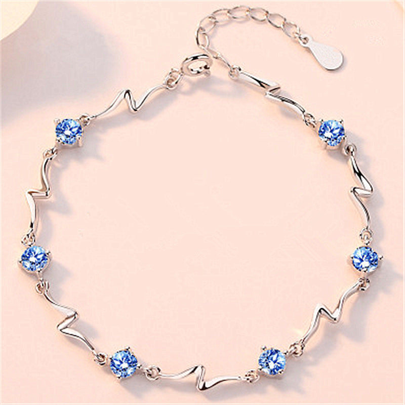 blue crystal lightning bracelet, view 4 - MRSLM