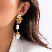 petal flower drop earrings, view 4 - MRSLM